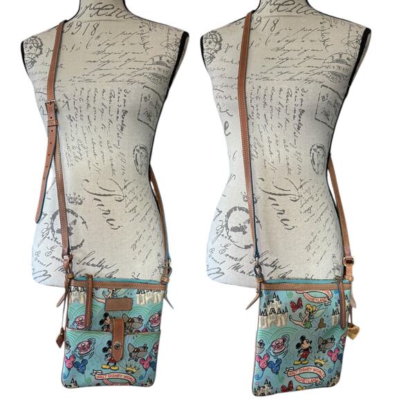 Dooney & Bourke Disney Blue Sketch Mickey Mouse Crossbody Purse